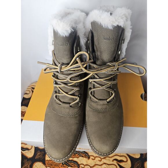 New Timberland Courmayeur Valley 6 inc Shearling Waterproof Boots US 10 Olive - Picture 2 of 8